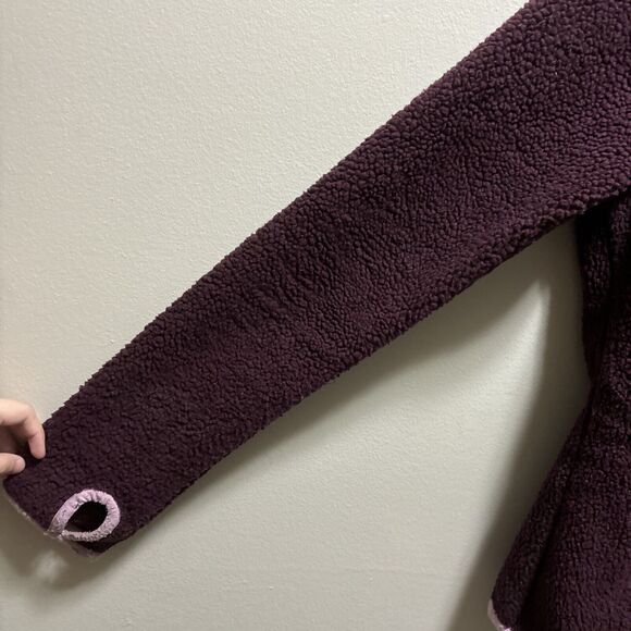 BERGANS OF NORWAY Hadsel Lady Jacket Coat Women's XS Fleece Hooded Purple Zip Up - Picture 2 of 16